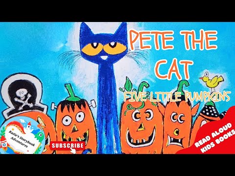 ??  Kids Book Read Aloud PETE THE CAT FIVE LITTLE PUMPKINS by James Dean