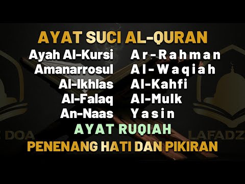 Surah Alkahf Alfatiha Aya Alkusri End of Surah Albaqara Yasin Alrahman Alwaqeah Almulk Almoeathat