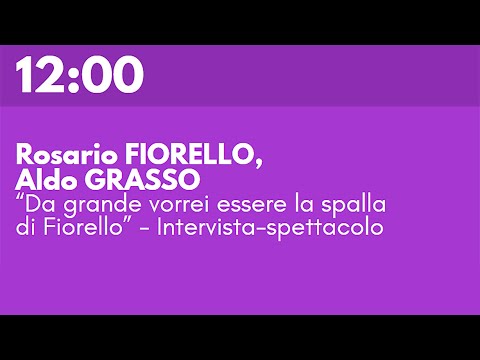 Rosario FIORELLO, Aldo GRASSO-&quot;Da grande vorrei essere la spalla di Fiorello&quot;-Intervista-spettacolo