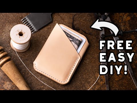 Make a leather wrap wallet (FREE PATTERN) - Step by Step Instructions