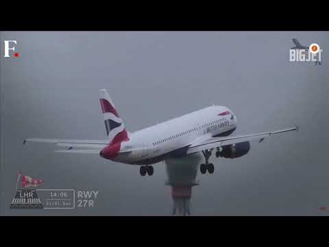 Plane Gets Bumpy Landing at London's Heathrow Airport Amid Storm Isha