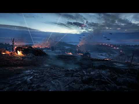 Battlefield War Ambience, distant gunfire battles, artillery bomb explosions, for relaxing, sleeping