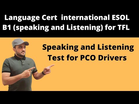 English language speaking and listening test for PCO driver/B1 Speaking &amp; Listening for private hire