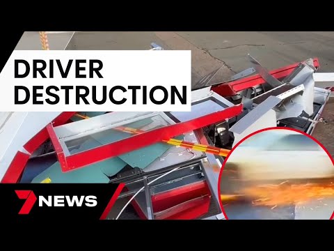 Driver&rsquo;s lucky escape after smashing into service station near Dubbo | 7 News Australia