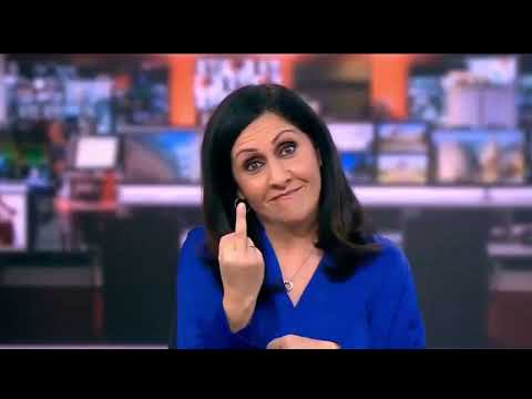 BBC presenter gives middle finger live on air