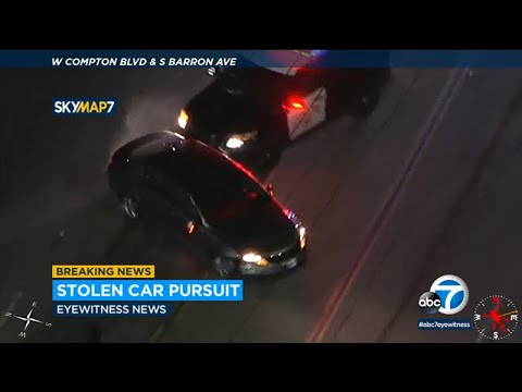 Chase: Driver crashes through fences as PIT maneuvers end wild LA pursuit