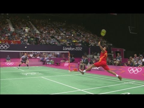 Lin Dan (CHN) Wins Badminton Semi-Final v Lee Hyun Il (KOR) - London 2012 Olympics