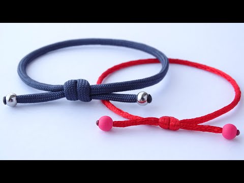 Make a Simple Single Strand Scaffold Knot Sliding Knot Friendship Bracelet - Knot or Beads Version