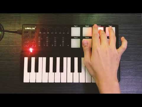 Blinding Lights - The Weeknd (MIDI Keyboard Cover) | Live Looping | Worlde Panda Mini