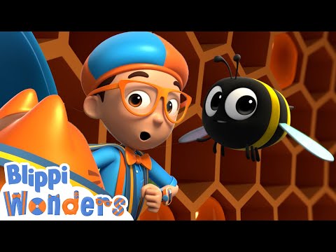 Blippi Wonders - Honey Making Bee's! | Blippi Animated Series | Cartoons For Kids