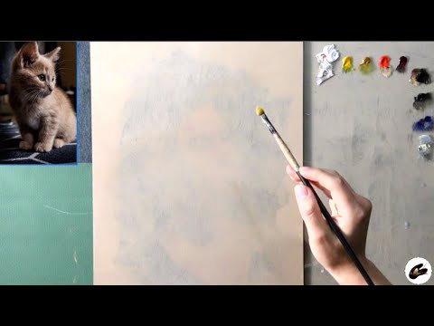 Oil Painting of a Kitten LIVE!  | Virtual Painting Session