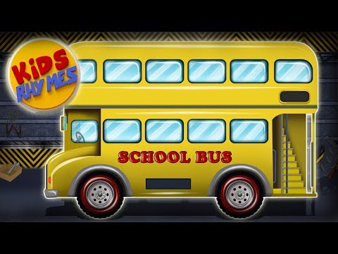 Kids Rhymes | Revamp Car Garage | School Bus | Customization |  Children's Cartoon Cars