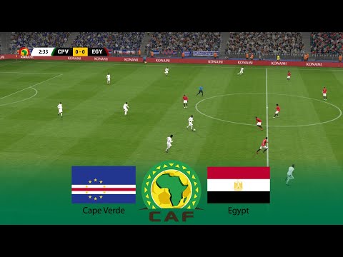 Cape Verde vs Egypt | Africa Cup of Nations 2024 AFCON | Full Match | 22 January 2024 | PES Gameplay