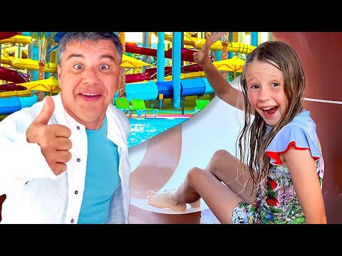 Dad teaches Nastya the rules of behavior for kids