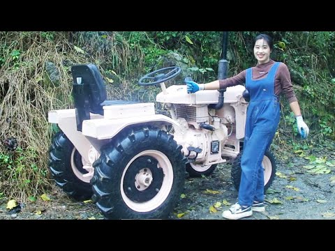 Genius girl repair scrap tractor, with a month perfect repair!