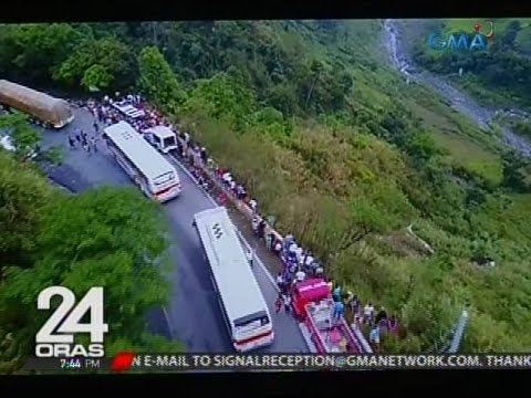 24 Oras: Lalim ng bangin na kinahulugan ng bus, kita sa drone video