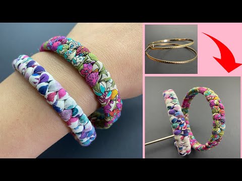 💖 Beautiful Statement Braided Fabric Bracelet | 1 Strand Plait Fabric Rope Bracelet | Bangle | Cuff