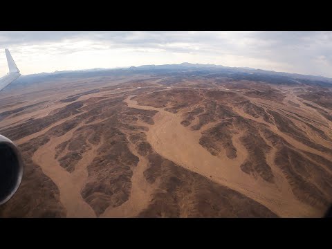 Landing in Marsa Alam Airport. Great Aerial Views of the Egyptian Desert