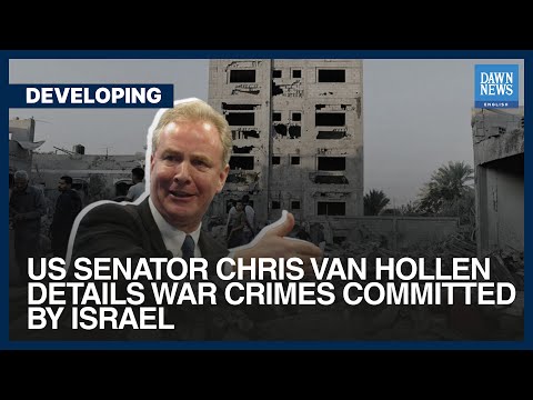 US Senator Chris Van Hollen Accuses Israel of War Crimes | Dawn News English