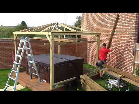 3m Gazebo Build over Hot Tub in Trowbridge Wilts