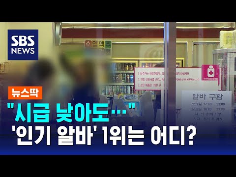 시급은 최하위인데&hellip;'인기 알바' 부동의 1위는 어디? / SBS / 뉴스딱