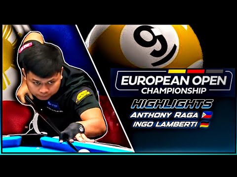 ANTON RAGA VS INGO LAMBERTI, EUROPEAN 9 BALL OPEN CHAMPIONSHIP HIGHLIGHTS - PINOY COMMENTARY