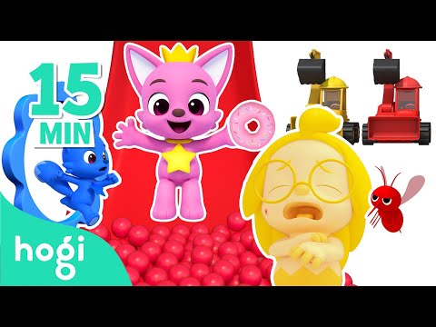 [👍🏻Best 5] Learn Colors with Hogi｜Ball Pit, Slides, Mosquitoes, Cars, Donuts｜Pinkfong Hogi