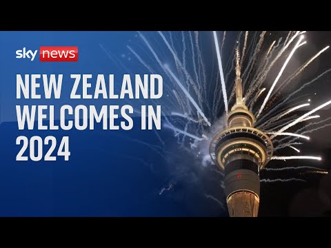 New Zealand rings in 2024 with fireworks and laser display