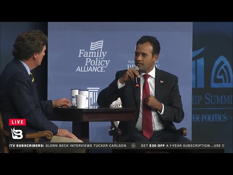 Vivek Ramaswamy Speaks with Tucker Carlson at the 2023 Family Leadership Summit