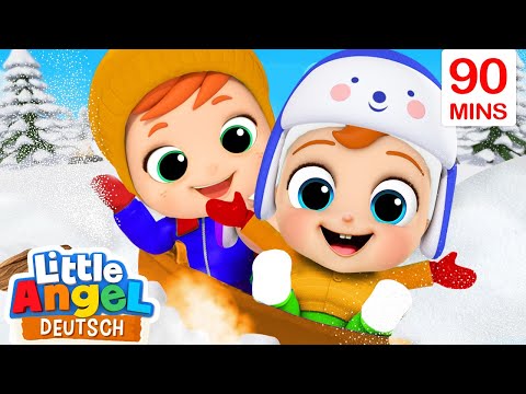 Wir spielen im Schnee | Kinderlieder mit Klein Joni | Little Angel Deutsch