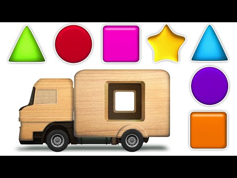 Learning Shapes, Colors &amp; Numbers with Wooden Truck Toys | Ep1 - Best Learning Videos for Toddlers