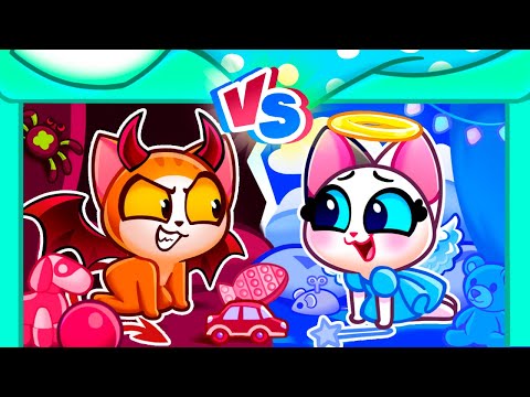 Angel vs Demon Secret Room | Funny Cartoons for Kids by Purr-Purr Stories