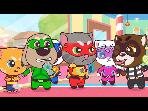 Candy Robber Chase | Talking Tom Heroes | Cartoons for Kids | WildBrain Kids