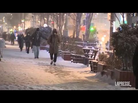 Tempesta di neve a Seul, in Corea del Sud: registrati anche fino a -10 gradi