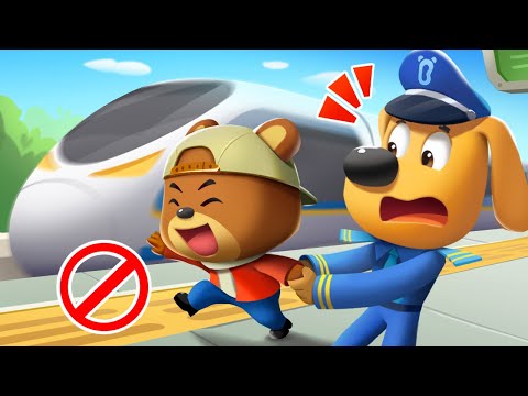 Safe Travels on Trains🚆| Safety Cartoon | Detective Cartoon🔍| Kids Cartoon | Sheriff Labrador