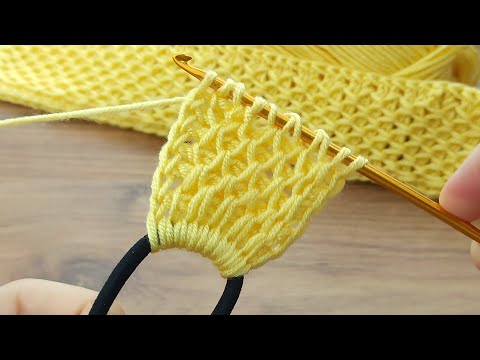 ⚡⚡💯Woow...!!!!💯⚡⚡ Amazing👌💕 Very easy Tunisian crochet chain very stylish hair band making 