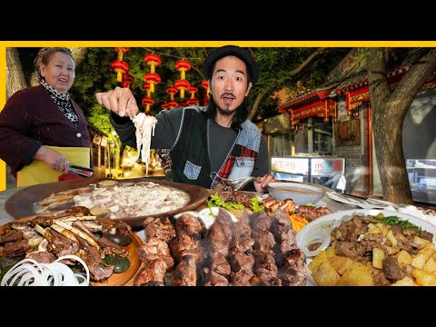 Halal Chinese Muslim Street Food in Kyrgyzstan 🇰🇬 Karakol Dungan Market + Exotic Homemade Food