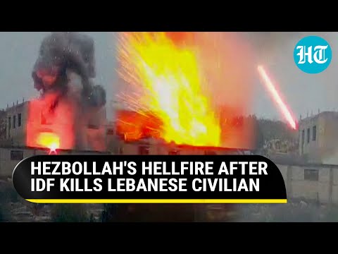 Hezbollah's Katyusha Rocket Rain On Israel's Kiryat Shmona After IDF Kills Lebanese Civilian | Watch