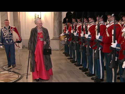 Queen Margrethe II of Denmark's New Year banquet for the Government 2023