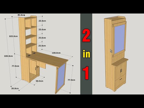 HOW TO MAKE A FOLDING TABLE WITH CABINET