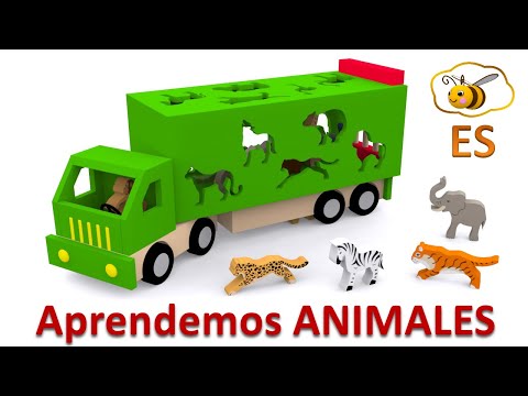 Los animales salvajes para ni&ntilde;os. Dibujos animados educativos en espa&ntilde;ol. Learn Spanish