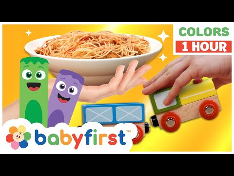 Toddler Learning Video | COLOR CREW MAGIC - Train &amp; Spaghetti | DIY &amp; Kitchen for Kids |BabyFirst TV