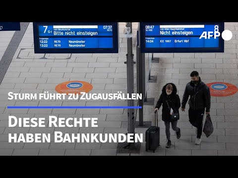 Zugausf&auml;lle wegen Sturm: Diese Rechte haben Bahn-Reisende | AFP