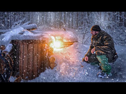 I'm building a dugout in the forest to live in winter. Solo.Bushcraft. Survival. Without words.