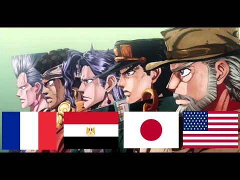 JoJo's Bizarre Adventure characters speaking their native language