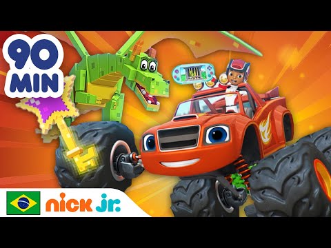 Blaze e os Monster Machines | 90 min dos mais incr&iacute;veis resgates do Blaze! | Nick Jr. em Portugu&ecirc;s