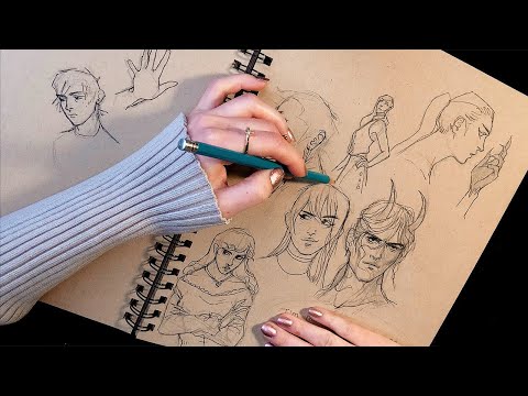 ASMR Quietly Sketching Next to You (no talking)