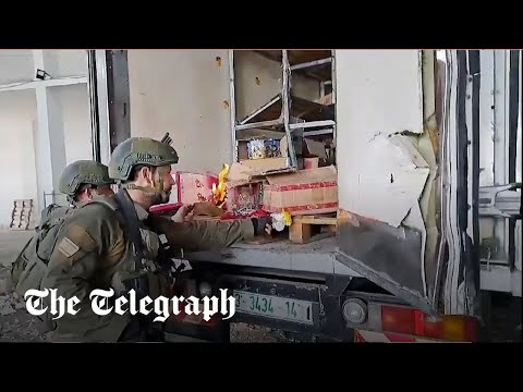 Israeli soldiers filmed setting fire to scarce water and food supplies