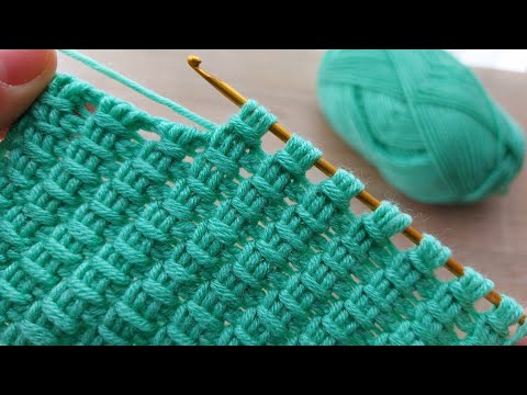 Super Easy Tunisian Knitting Model &Ccedil;ok Kolay &Ccedil;ok G&ouml;sterişli Tunus İşi  &Ouml;rg&uuml; Modeli Yapımı