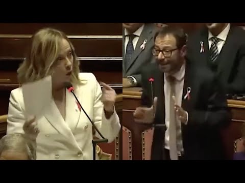 BOTTA E RISPOSTA TRA GIORGIA MELONI E STEFANO PATUANELLI DURANTE IL QUESTION TIME IN SENATO